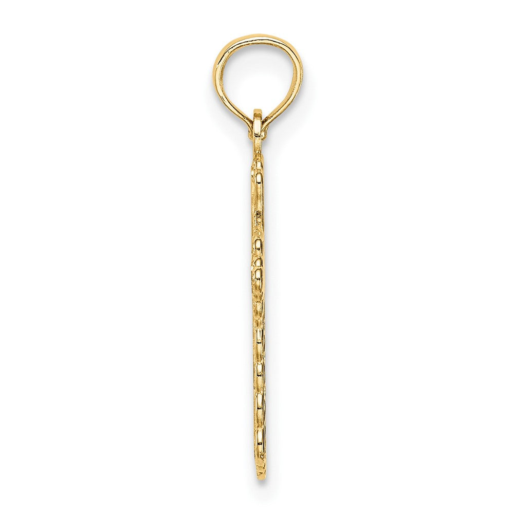 10k Yellow Gold 12 mm Budded Cross Charm (0.56 grams)