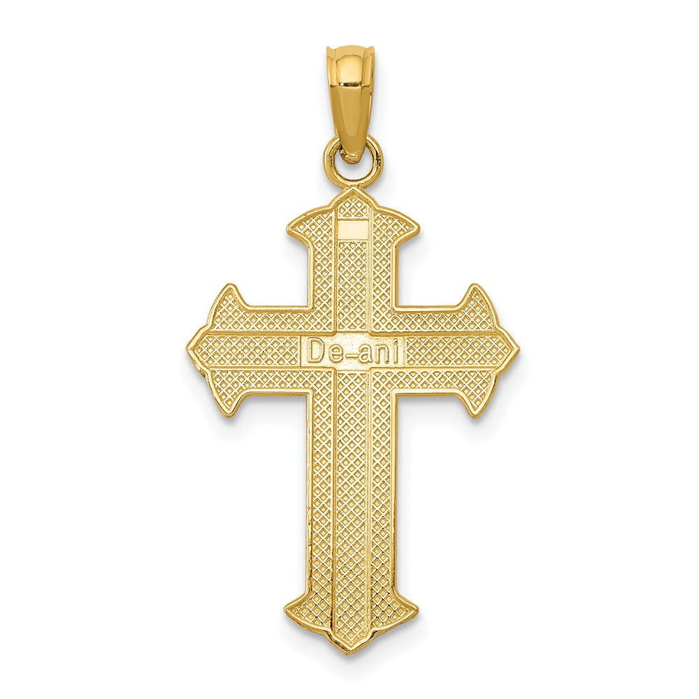 10k Yellow Gold 14 mm Polished Cross Pendant (0.88 grams)