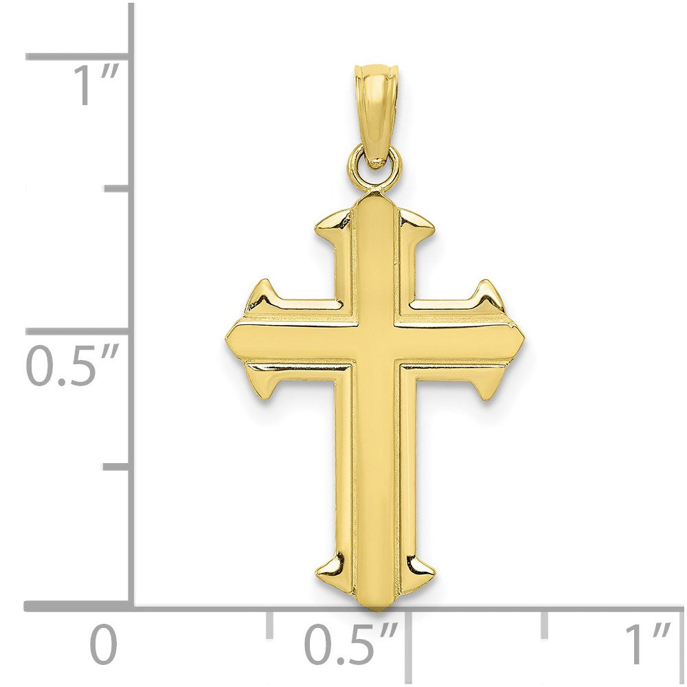 10k Yellow Gold 14 mm Polished Cross Pendant (0.88 grams)