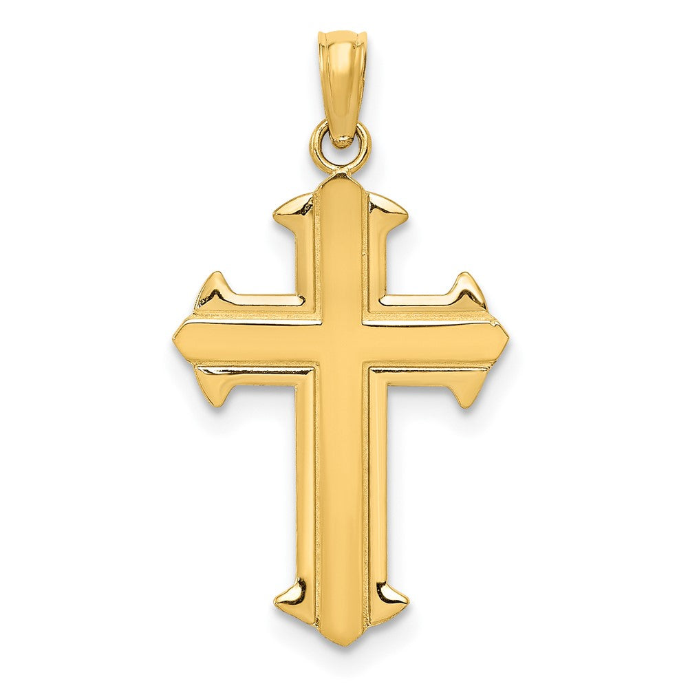 10k Yellow Gold 14 mm Polished Cross Pendant (0.88 grams)