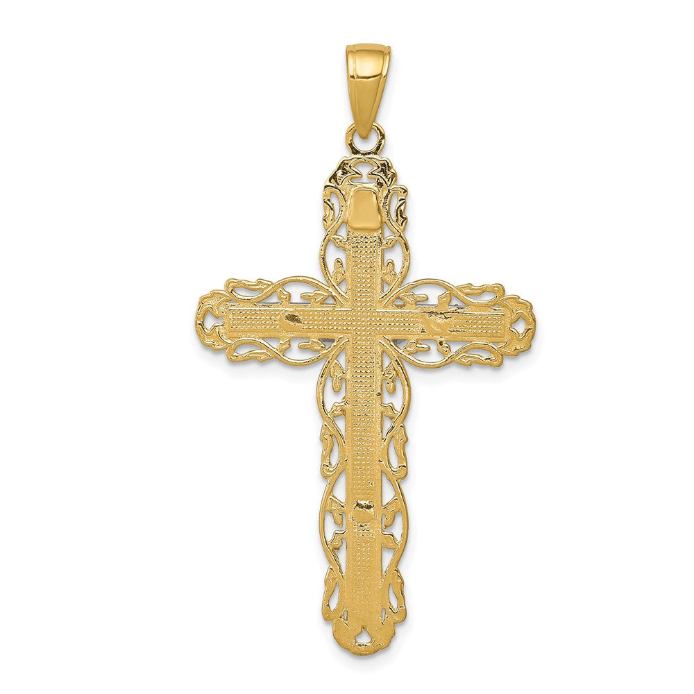 10k Yellow Gold 24 mm Jesus Crucifix Pendant (2.88 grams)