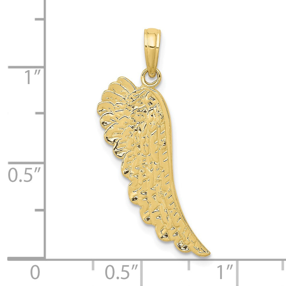 10k Yellow Gold 9 mm Angel Wing Pendant