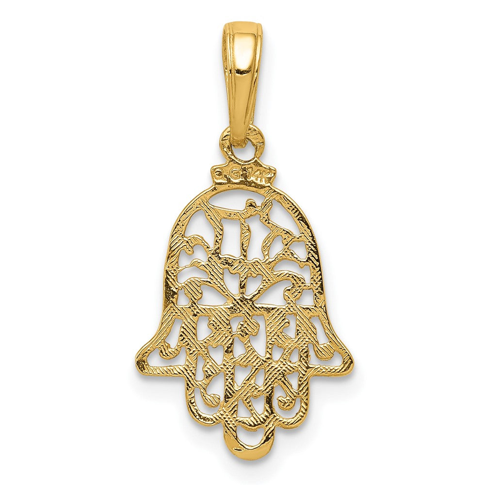 10k Yellow Gold 12 mm Chamseh Pendant (0.7 grams)