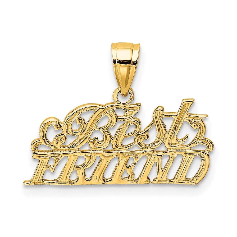 10k Yellow Gold 20 mm BEST FRIEND Pendant (0.69 grams)