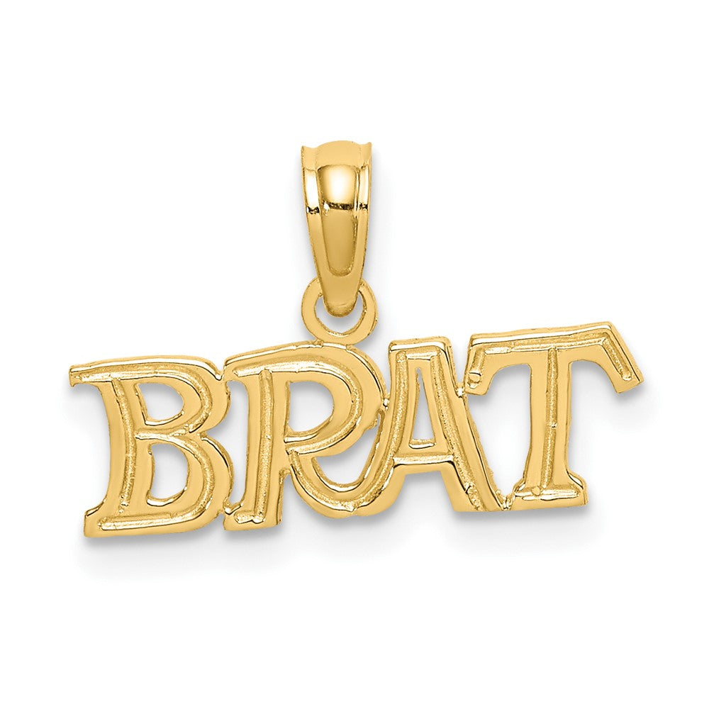 10k Yellow Gold 18.9 mm Polished BRAT Charm (0.59 grams)