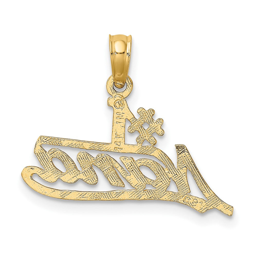 10k Yellow Gold 21.1 mm #1 NANA Script Charm (0.6 grams)