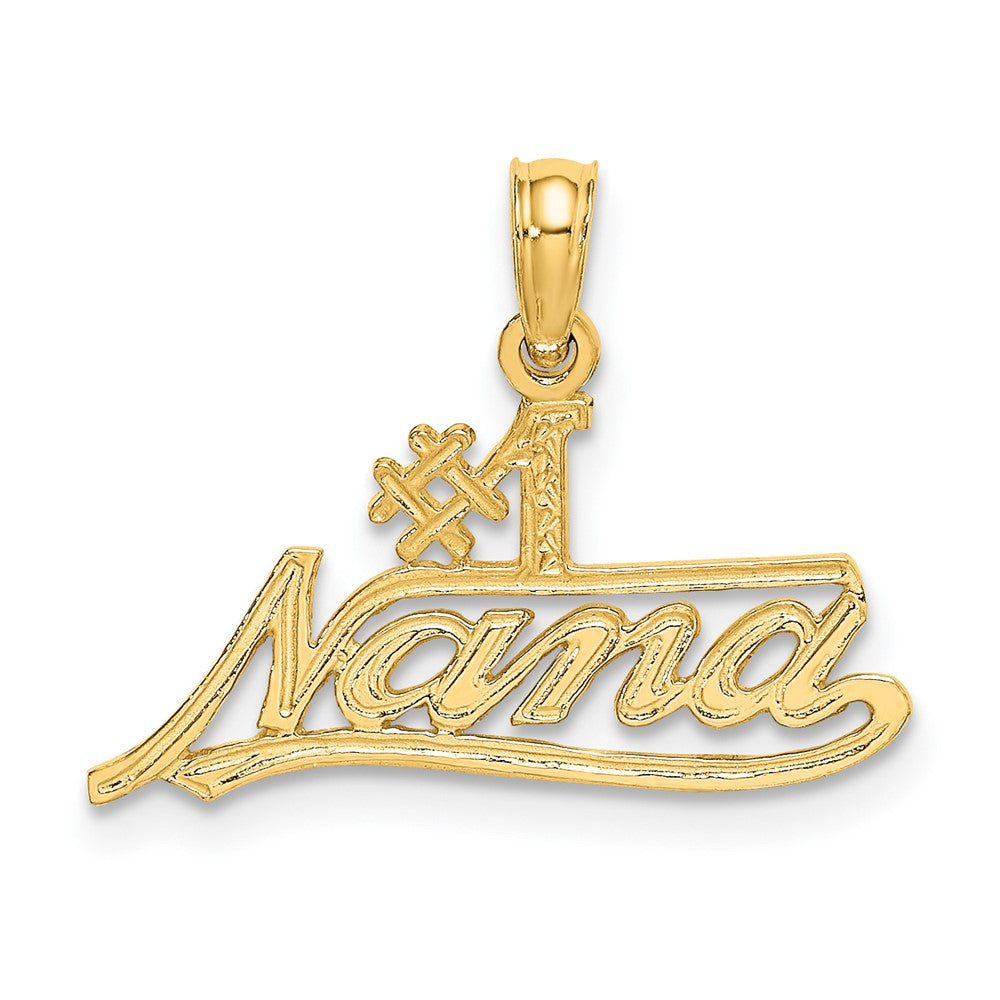 10k Yellow Gold 21.1 mm #1 NANA Script Charm (0.6 grams)