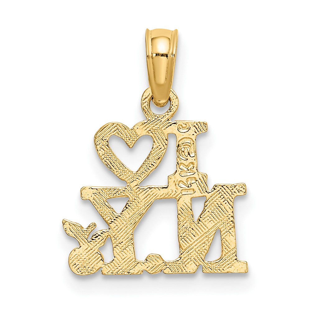 10k Yellow Gold 12.3 mm I HEART NY Charm (0.61 grams)