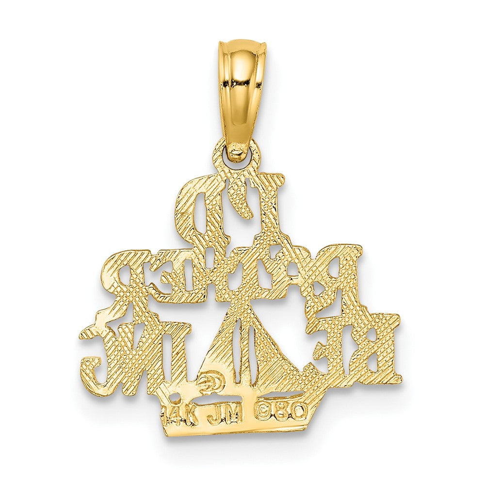 10k Yellow Gold 14 mm I'D RATHER BE SAILING Charm (0.59 grams)