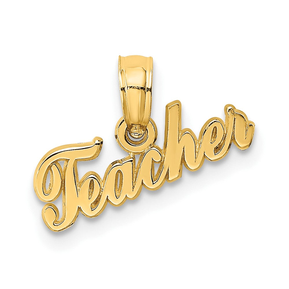 10k Yellow Gold 14.65 mm TEACHER Charm (0.4 grams)