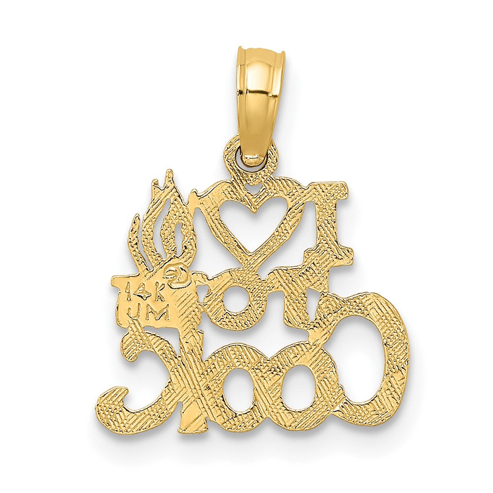 10k Yellow Gold 14.1 mm I HEART TO COOK Charm (0.6 grams)