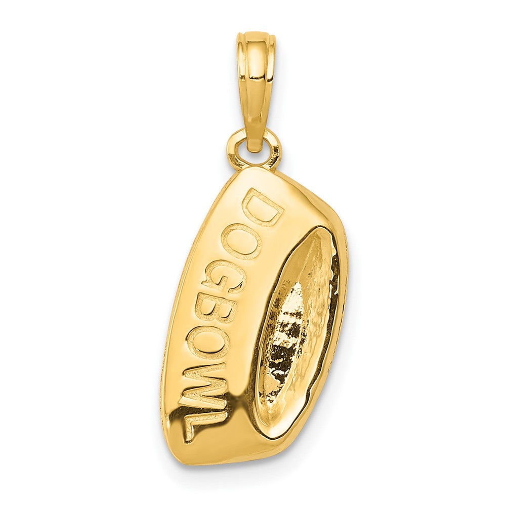 10k Yellow Gold 10 mm DOG BOWL Pendant (0.92 grams)