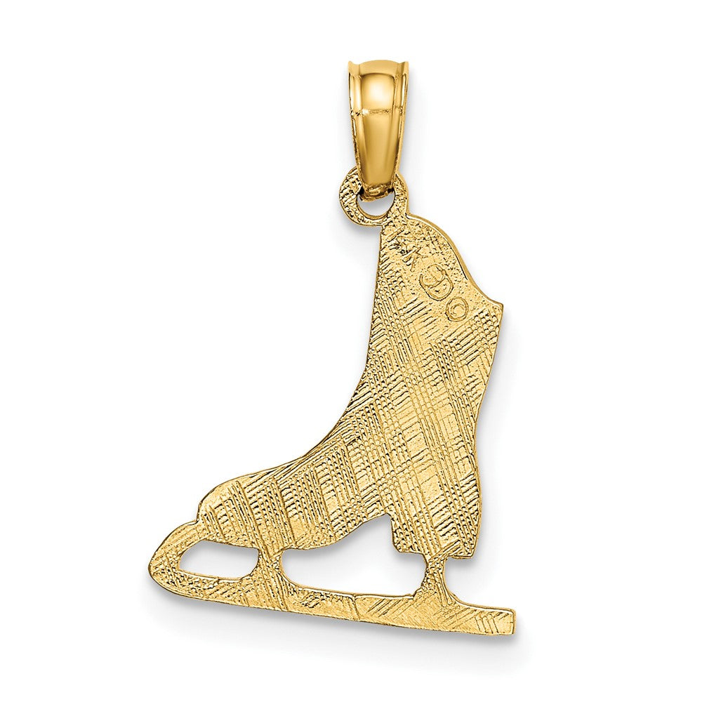 10k Yellow Gold 13 mm Ice Skate Charm (0.58 grams)