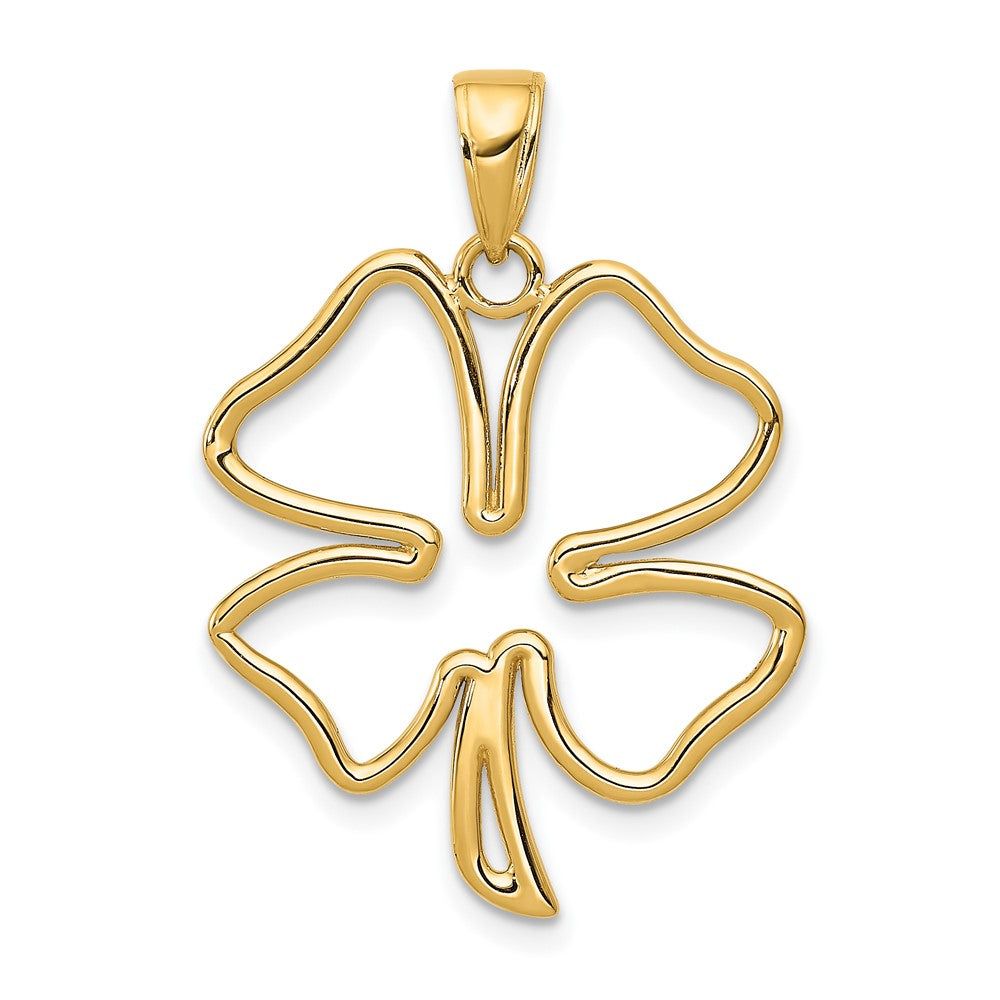 10k Yellow Gold 20 mm 4-Leaf Clover Pendant (1.52 grams)