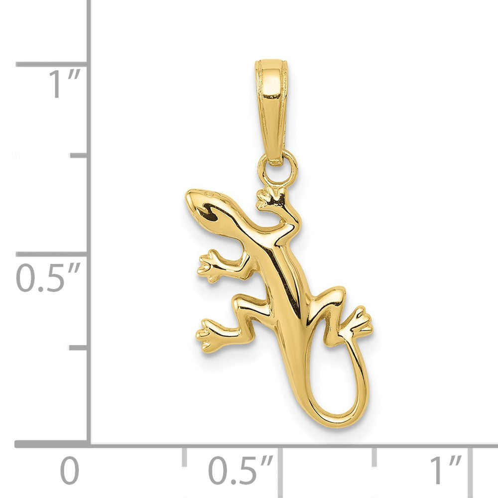 10k Yellow Gold 12 mm Gecko Pendant (0.83 grams)