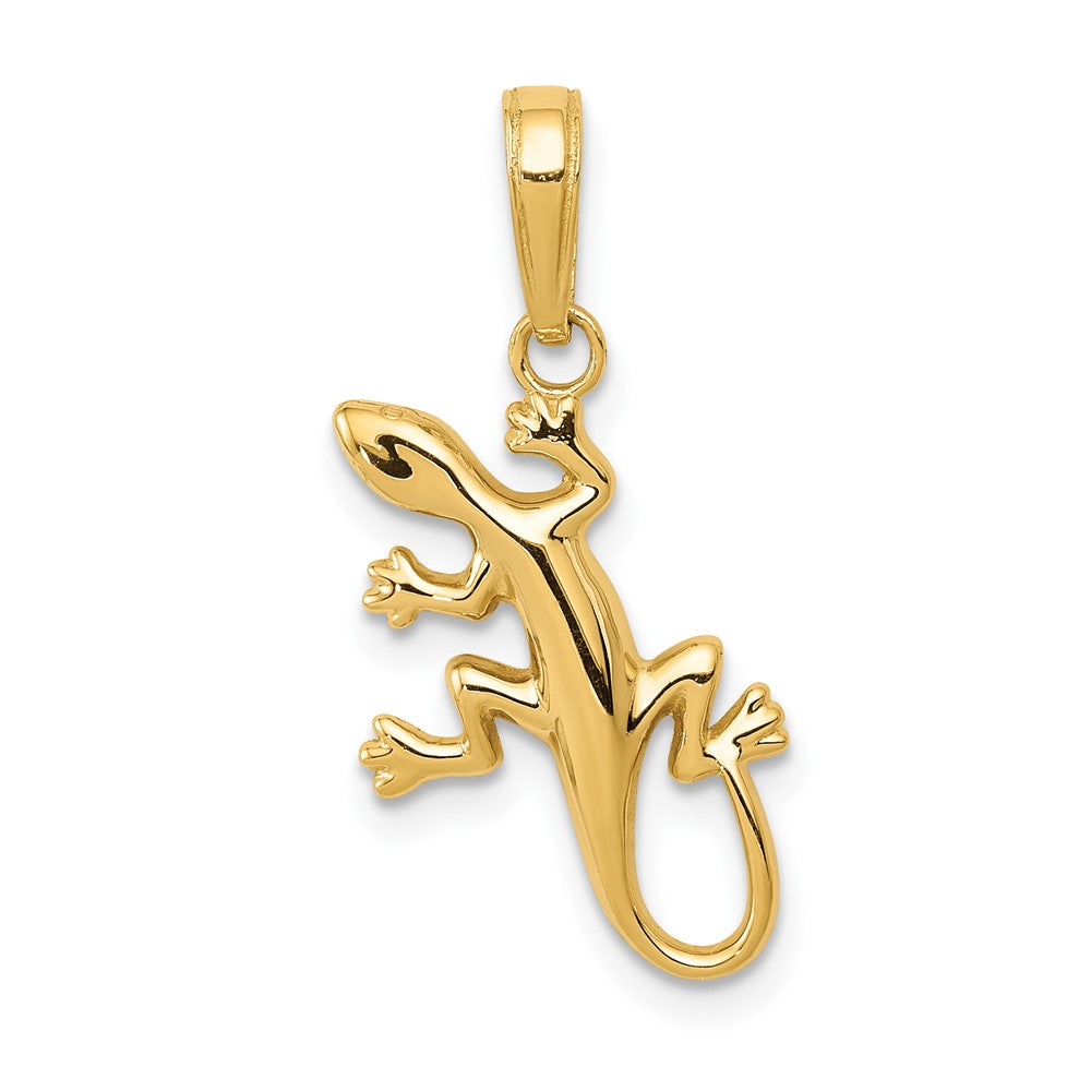 10k Yellow Gold 12 mm Gecko Pendant (0.83 grams)