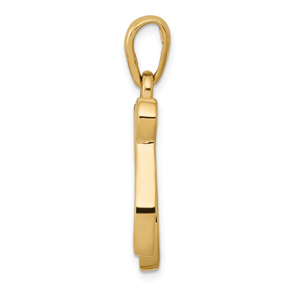 10k Yellow Gold 20 mm Chai Pendant (3.54 grams)