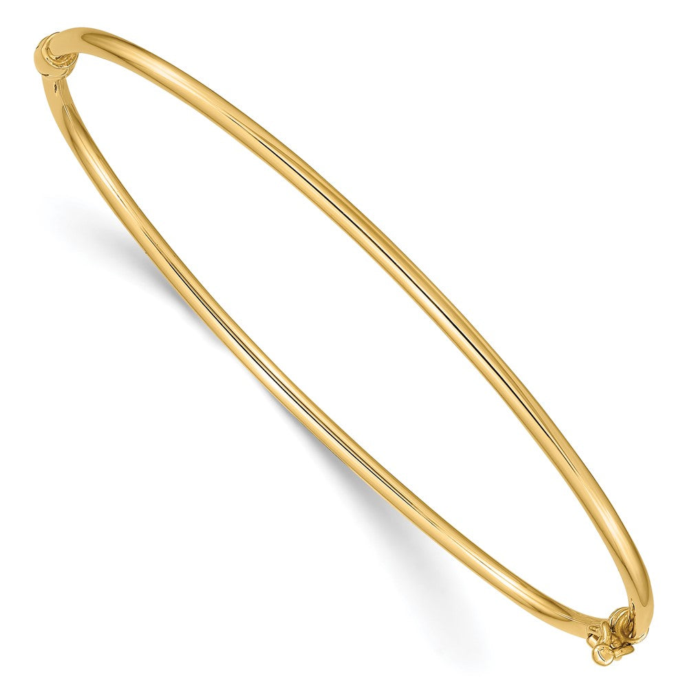 10k Yellow Gold 2 mm Hinged Bangle Bracelet (2.43 grams)