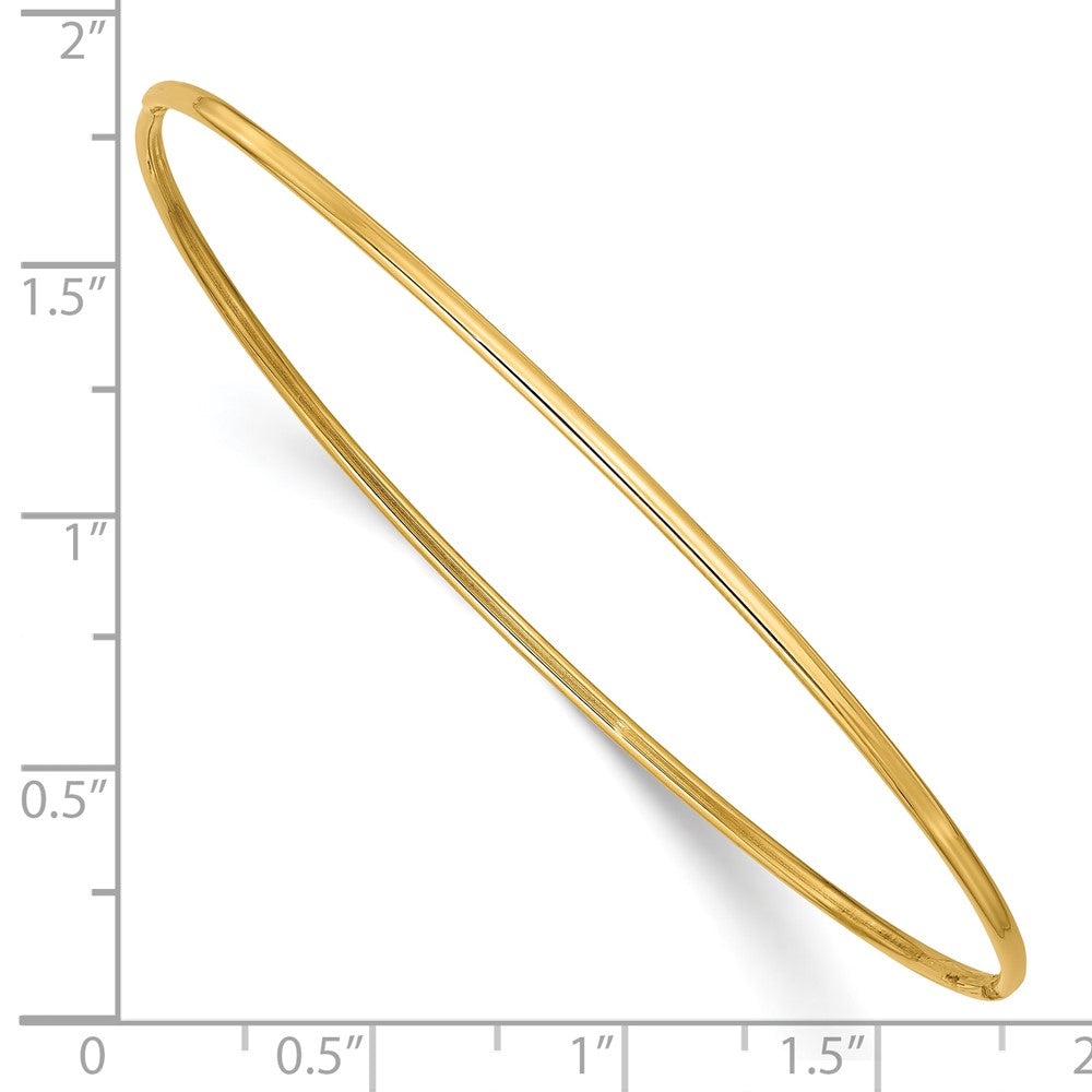 10k Yellow Gold 1.5 mm Polished Slip-on Bangle Bracelet (1.39 grams)