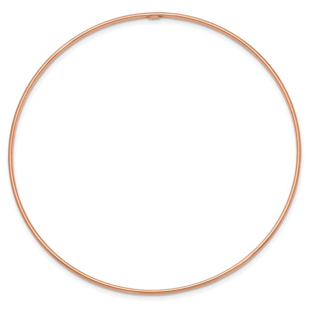 10k Rose Gold 1.5 mm Rose Gold Polished Slip-on Bangle Bracelet (1.37 grams)