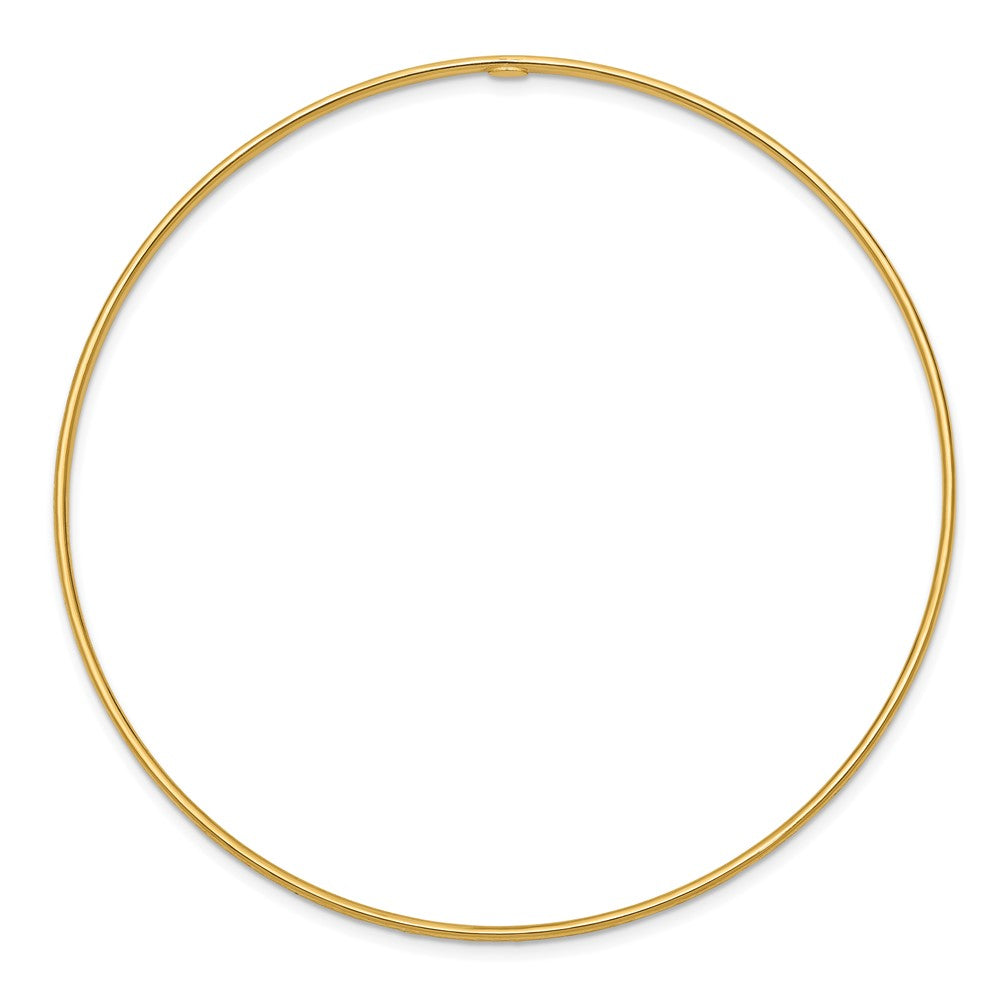 10k Yellow Gold 1.5 mm Diamond-Cut Slip-on Bangle Bracelet