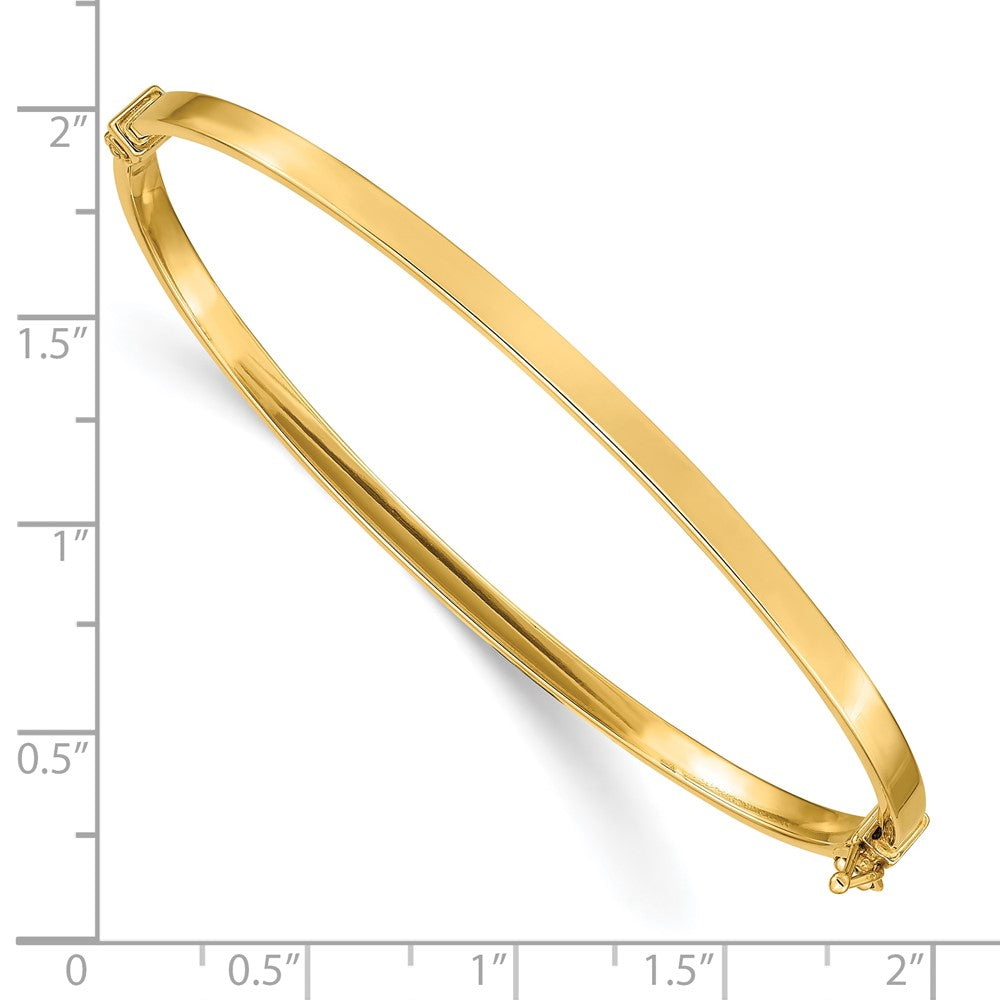 10k Yellow Gold 3 mm Polished Hinged Bangle Bracelet (3.18 grams)