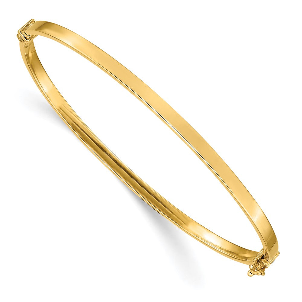 10k Yellow Gold 3 mm Polished Hinged Bangle Bracelet (3.18 grams)