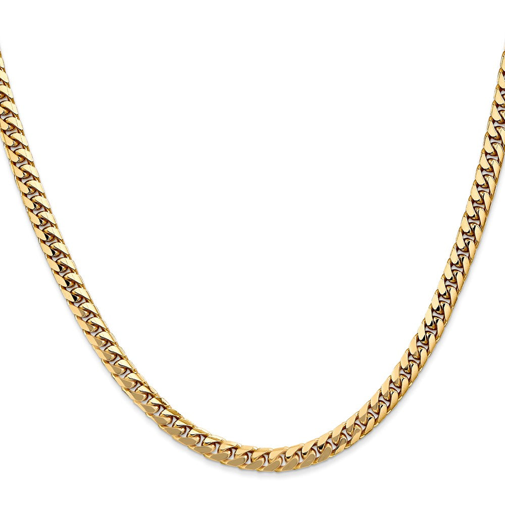 10k Yellow Gold 4.3 mm Solid Miami Cuban Chain