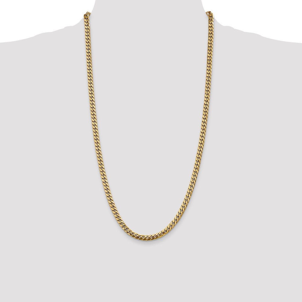10k Yellow Gold 5 mm Solid Miami Cuban Chain