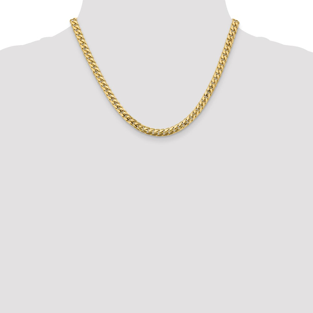 10k Yellow Gold 5.5 mm Solid Miami Cuban Chain