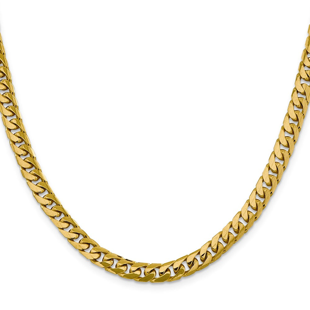 10k Yellow Gold 6.25 mm Solid Miami Cuban Chain