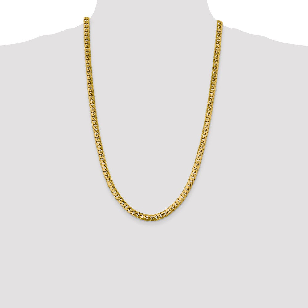 10k Yellow Gold 6.25 mm Solid Miami Cuban Chain