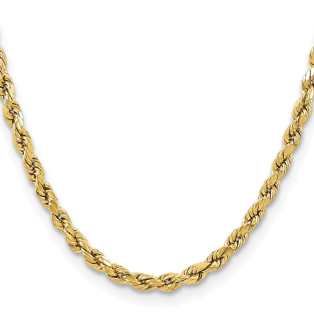 10k Yellow Gold 5.5 mm Semi-solid D/C Rope Chain