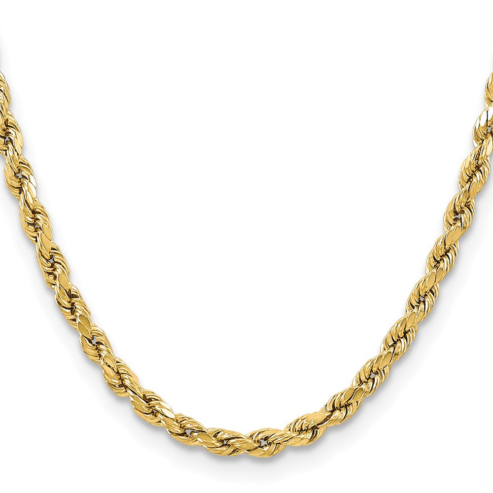 10k Yellow Gold 5.5 mm Semi-solid D/C Rope Chain (7.72 grams)