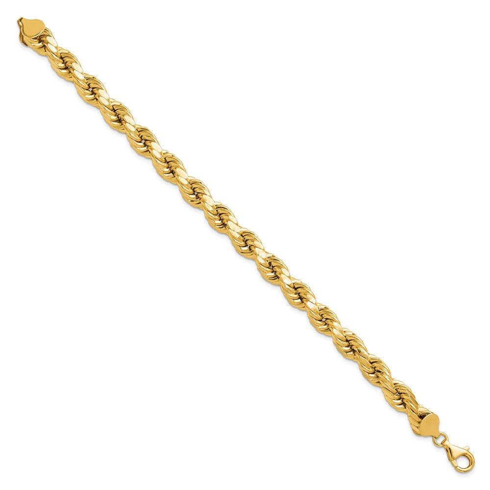 10k 8mm Semi-solid D/C Rope Chain Bracelet