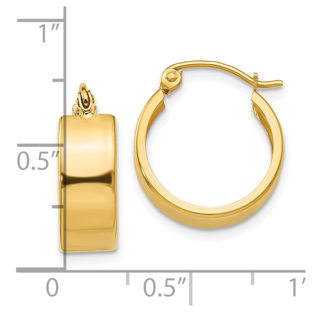 10k Yellow Gold 5.75 mm Small Hoop Earrings (1.3 grams)