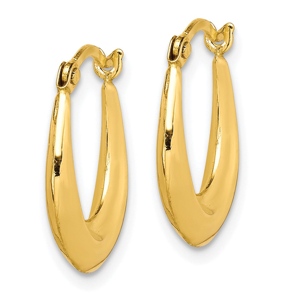 10k Yellow Gold 12 mm Hollow Hoop Earrings