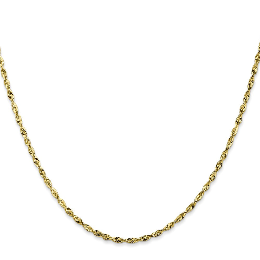 10k Yellow Gold 1.8 mm Extra-Light D/C Rope Chain
