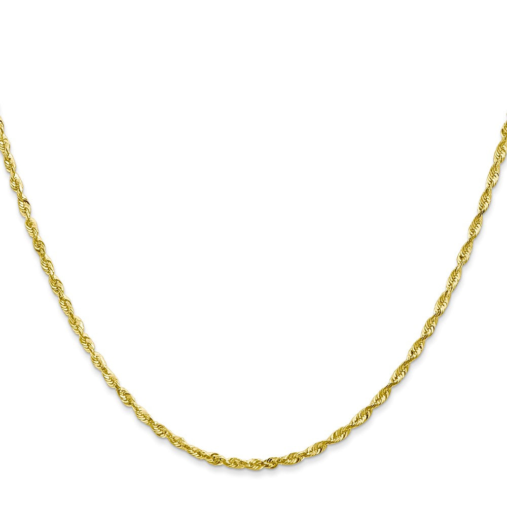 10k Yellow Gold 2 mm Extra-Light D/C Rope Chain (1.99 grams)