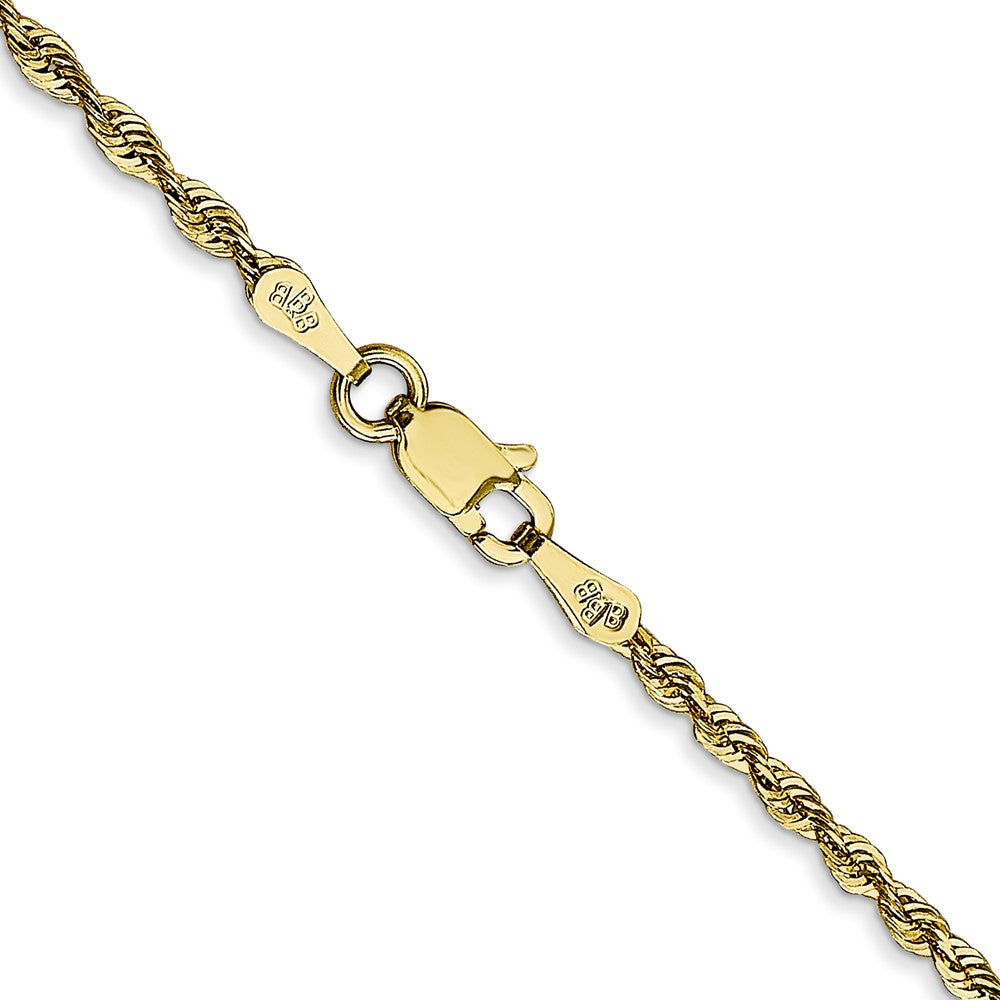 10k Yellow Gold 2 mm Extra-Light Diamond Cut Rope Chain