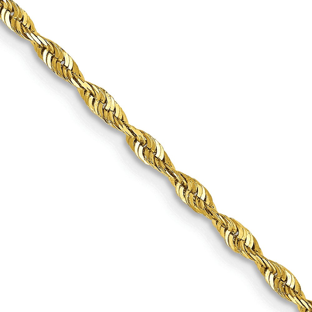 10k Yellow Gold 2 mm Extra-Light Diamond Cut Rope Chain