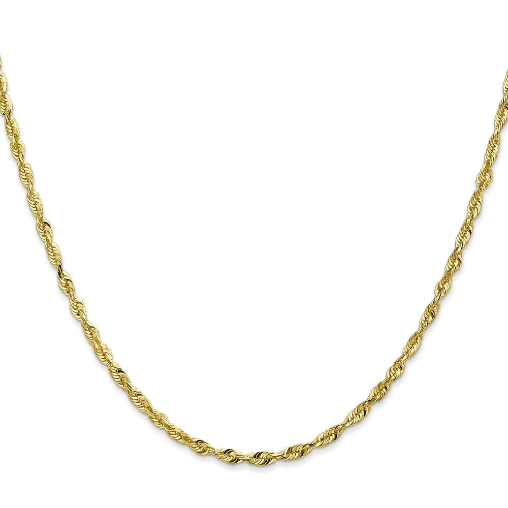 10k Yellow Gold 2.5 mm Extra-Light D/C Rope Chain