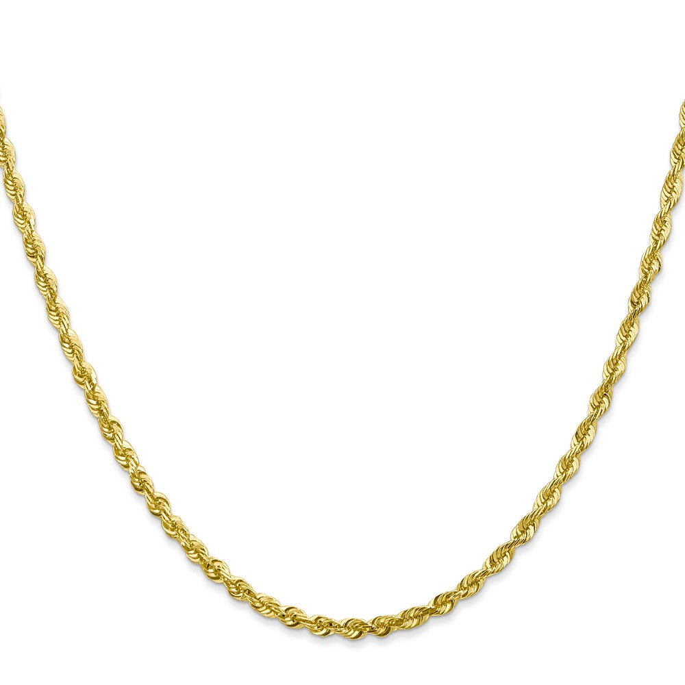 10k Yellow Gold 2.75 mm Extra-Light D/C Rope Chain