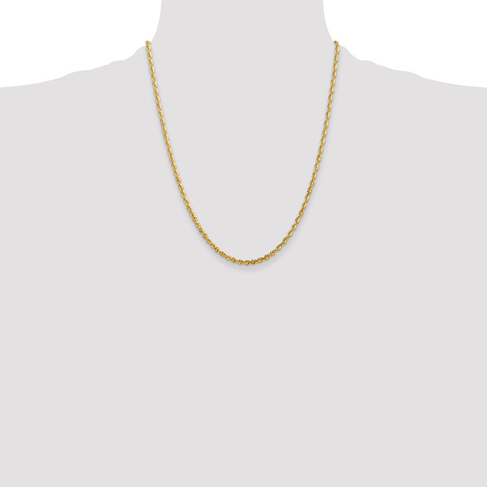 10k Yellow Gold 2.75 mm Extra-Light D/C Rope Chain (7.71 grams)