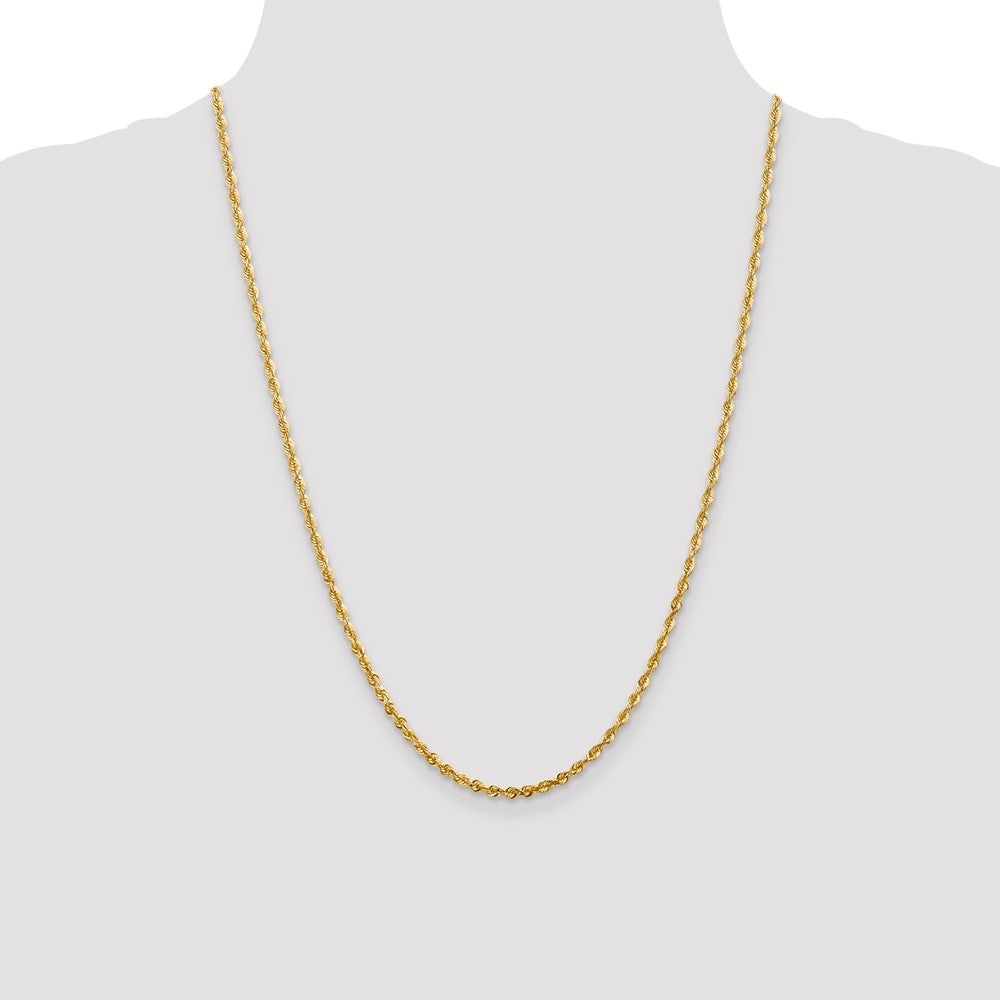 10k Yellow Gold 2.75 mm Extra-Light D/C Rope Chain (7.71 grams)