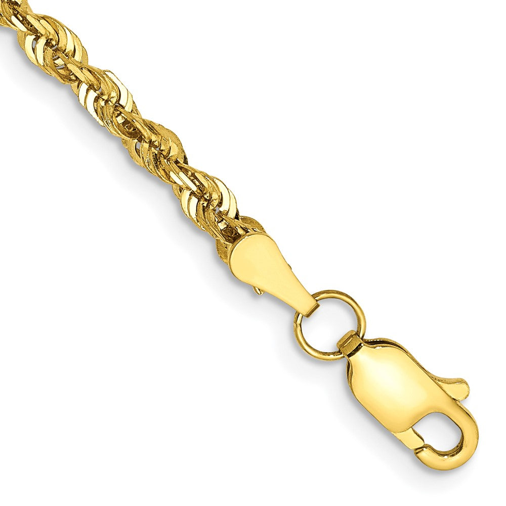 10k Yellow Gold 2.75 mm Extra-Light D/C Rope Bracelet