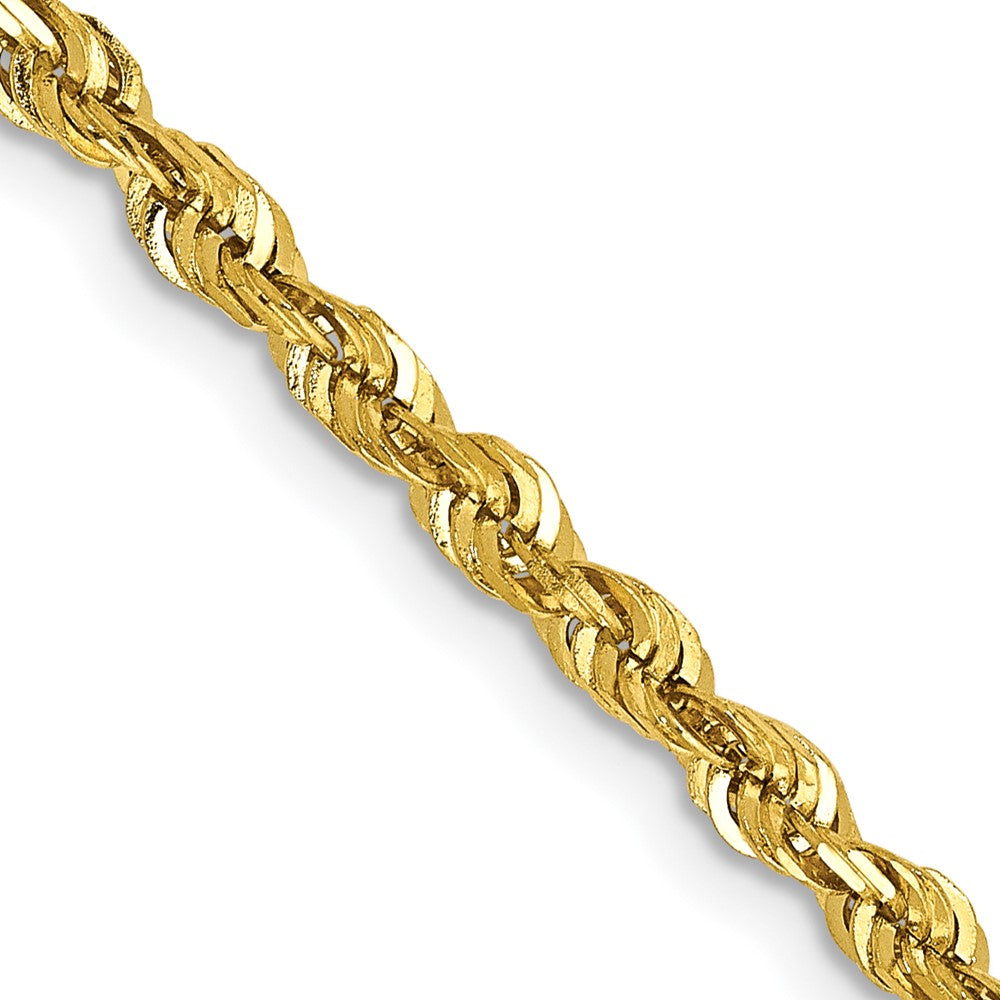 10k Yellow Gold 2.75 mm Extra-Light D/C Rope Chain