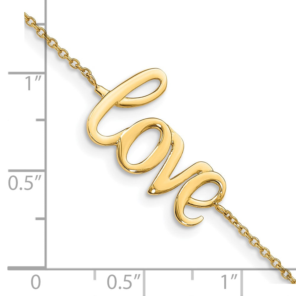 10k Yellow Gold 13 mm Polished LOVE Bracelet (1.6 grams)