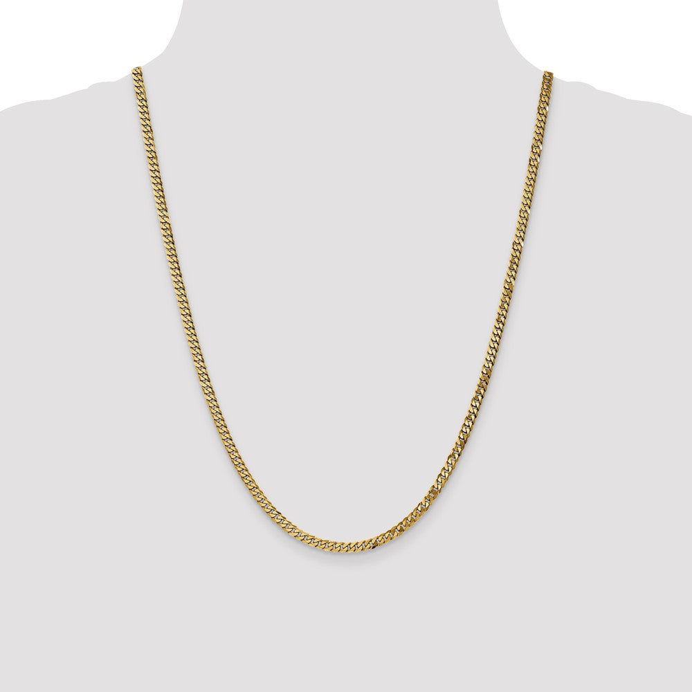 10k Yellow Gold 3.9 mm Flat Beveled Curb Chain