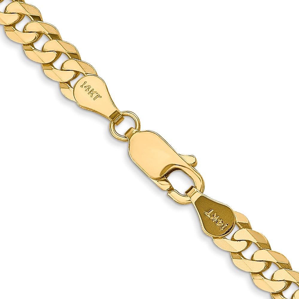 10k Yellow Gold 4.75 mm Flat Beveled Curb Chain